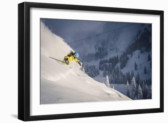 Female Skier In Utah-Liam Doran-Framed Photographic Print