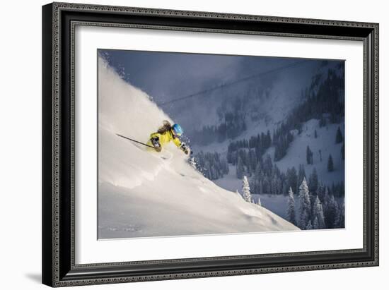 Female Skier In Utah-Liam Doran-Framed Photographic Print