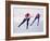 Female Speed Skaters in Action-null-Framed Photographic Print