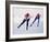 Female Speed Skaters in Action-null-Framed Photographic Print