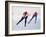 Female Speed Skaters in Action-null-Framed Photographic Print