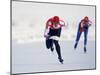 Female Speed Skaters in Action-null-Mounted Photographic Print