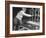 Female Steel Worker Operating Four Torch Machine to Cut Large Slab of Steel at Mill-Margaret Bourke-White-Framed Photographic Print