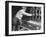 Female Steel Worker Operating Four Torch Machine to Cut Large Slab of Steel at Mill-Margaret Bourke-White-Framed Photographic Print