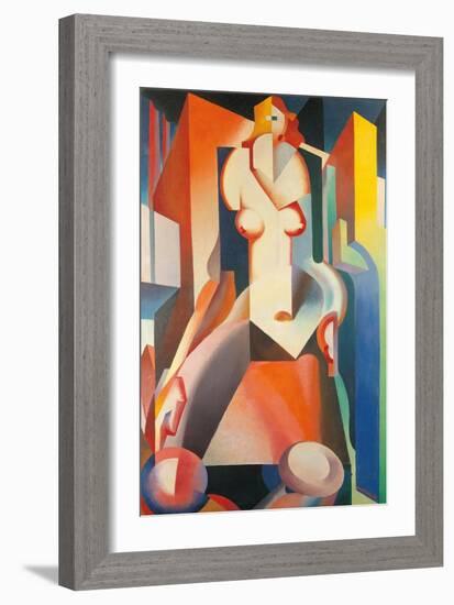 Female Structure-Enrico Prampolini-Framed Giclee Print