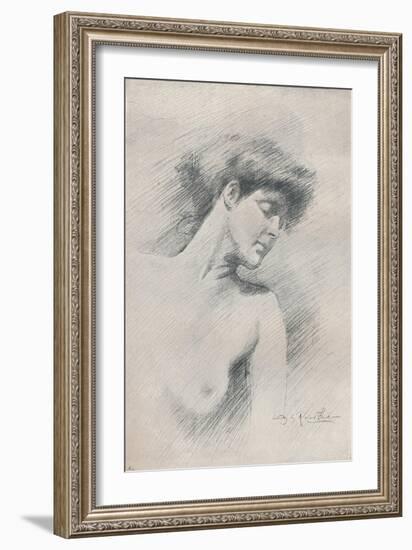 'Female Study', c1895, (1897)-Robert Fowler-Framed Giclee Print