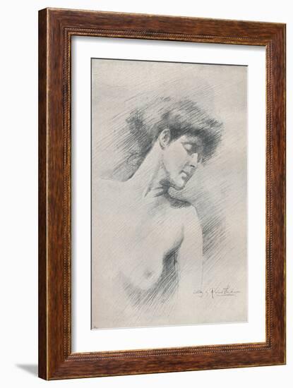 'Female Study', c1895, (1897)-Robert Fowler-Framed Giclee Print