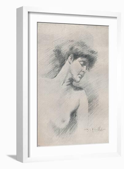 'Female Study', c1895, (1897)-Robert Fowler-Framed Giclee Print