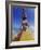 Female Surfer Doing a Headstand on a Surfboard-null-Framed Photographic Print