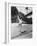 Female Tennis Player Reaching for Shot-null-Framed Photo