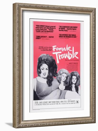 Female Trouble, 1974-null-Framed Premium Giclee Print