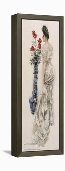 Female Type, Lacy Dress-Howard Chandler Christy-Framed Stretched Canvas