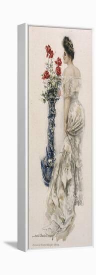 Female Type, Lacy Dress-Howard Chandler Christy-Framed Stretched Canvas