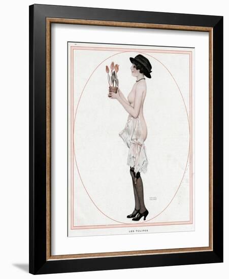Female Type, May Flowers-Ernst Ludwig Kirchner-Framed Art Print