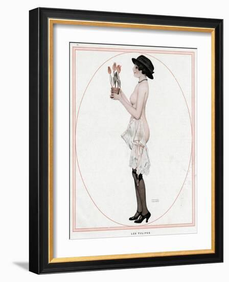 Female Type, May Flowers-Ernst Ludwig Kirchner-Framed Art Print