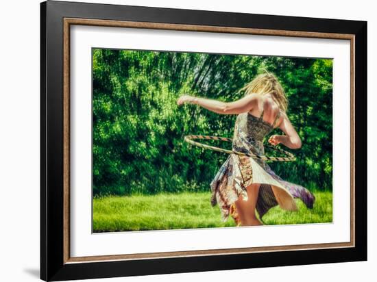 Female Youth Spinning Hoop-Stephen Arens-Framed Photographic Print