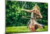 Female Youth Spinning Hoop-Stephen Arens-Mounted Photographic Print