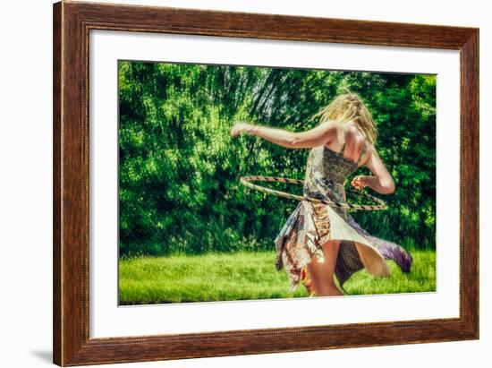 Female Youth Spinning Hoop-Stephen Arens-Framed Photographic Print