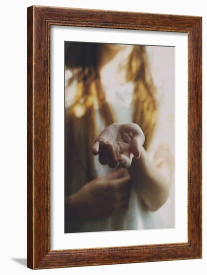 Female Youth with Out Stretched Hand-Carolina Hernández-Framed Photographic Print