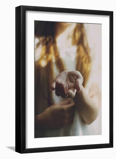 Female Youth with Out Stretched Hand-Carolina Hernández-Framed Photographic Print