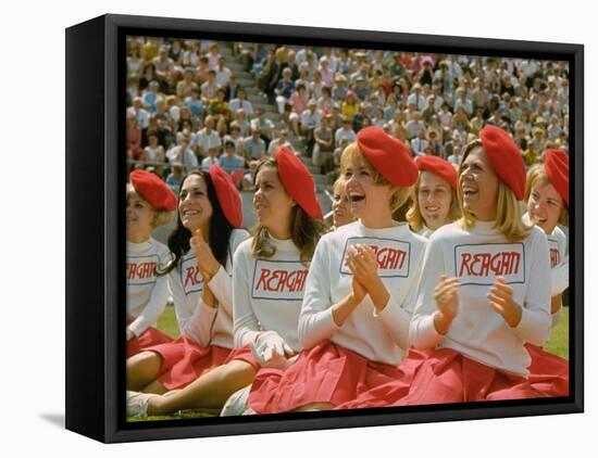 Females During Rally at UCLA for California Repub. Governor Candidate Ronald Reagan During Campaign-John Loengard-Framed Premier Image Canvas
