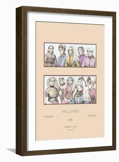 Feminine Styles of Nineteenth Century Holland-Racinet-Framed Art Print