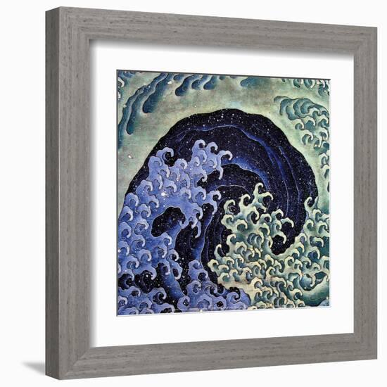 Feminine Wave (detail)-Katsushika Hokusai-Framed Art Print