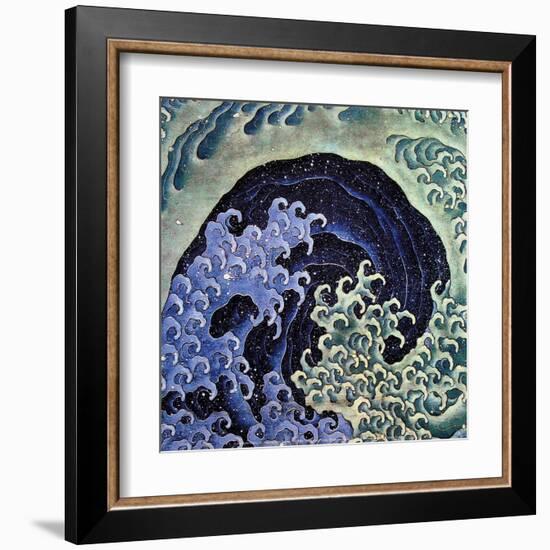 Feminine Wave (detail)-Katsushika Hokusai-Framed Art Print