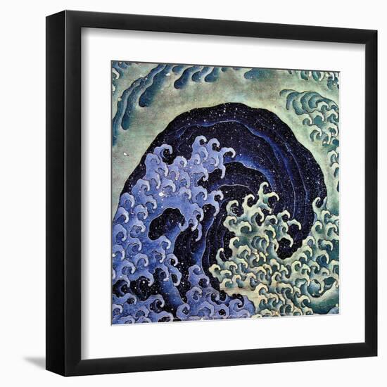 Feminine Wave (detail)-Katsushika Hokusai-Framed Art Print