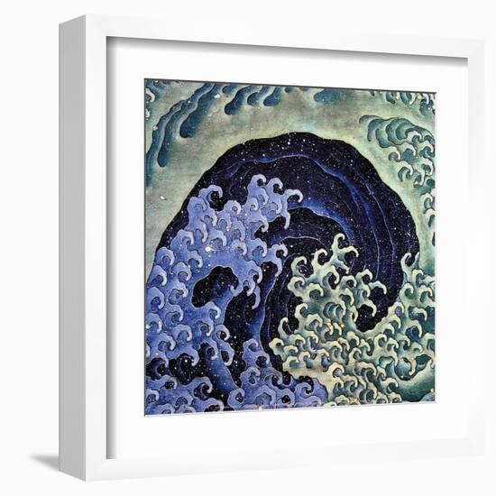 Feminine Wave (detail)-Katsushika Hokusai-Framed Art Print