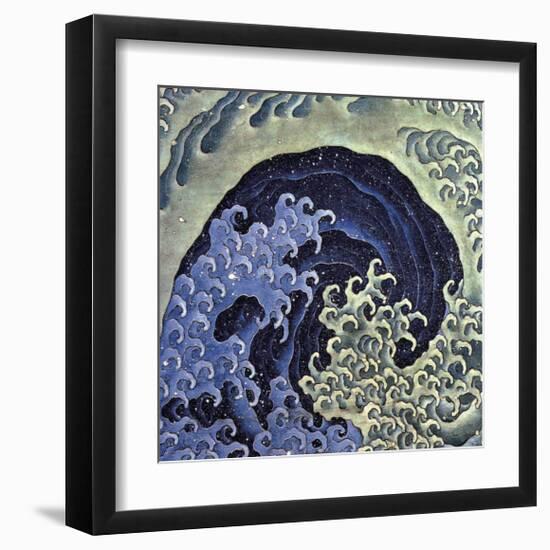 Feminine Wave (detail)-Katsushika Hokusai-Framed Giclee Print