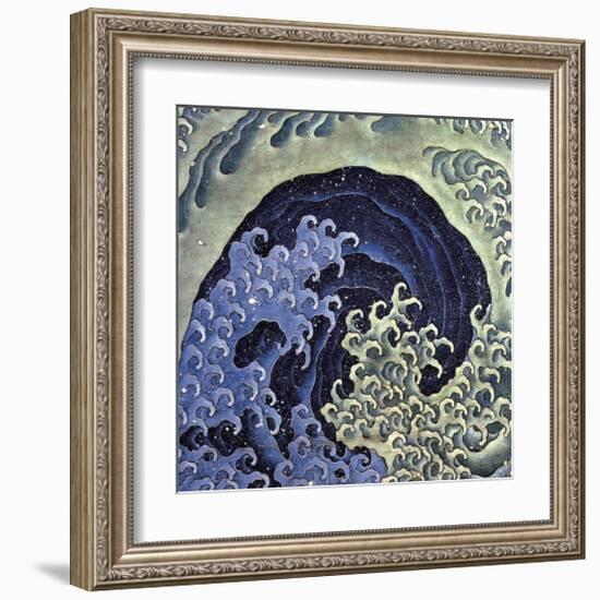 Feminine Wave (detail)-Katsushika Hokusai-Framed Giclee Print