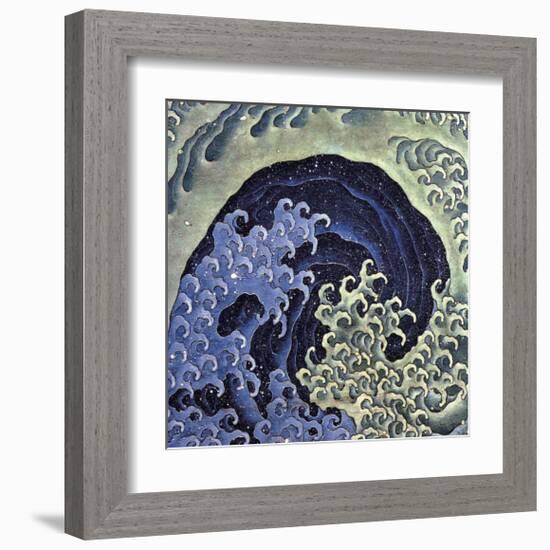 Feminine Wave (detail)-Katsushika Hokusai-Framed Giclee Print