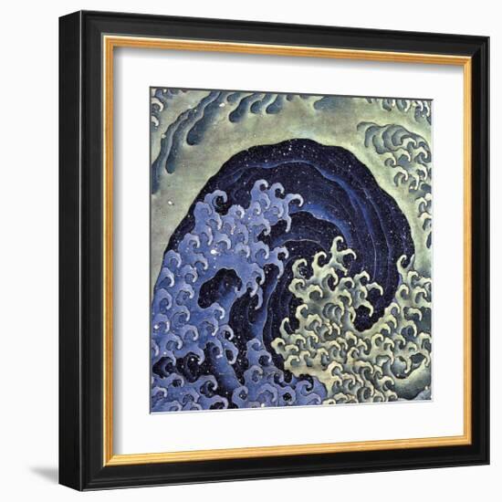 Feminine Wave (detail)-Katsushika Hokusai-Framed Giclee Print