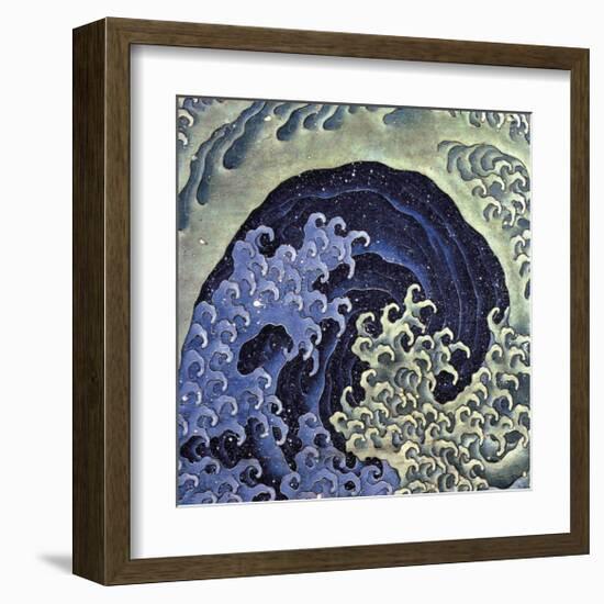 Feminine Wave (detail)-Katsushika Hokusai-Framed Giclee Print