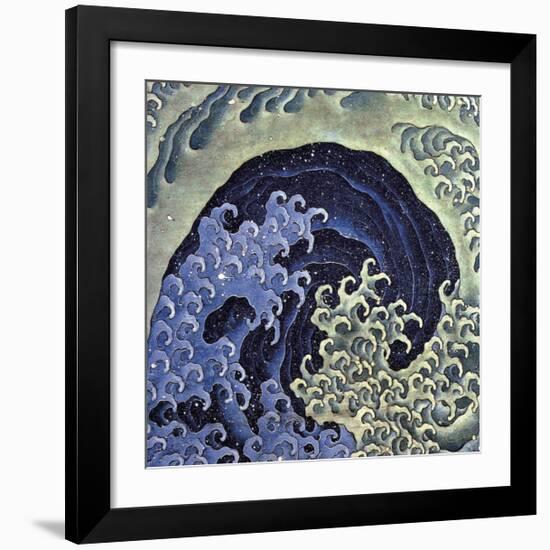 Feminine Wave (detail)-Katsushika Hokusai-Framed Giclee Print