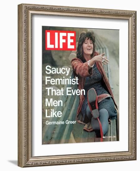 Feminist Germaine Greer, May 7, 1971-Vernon Merritt III-Framed Photographic Print