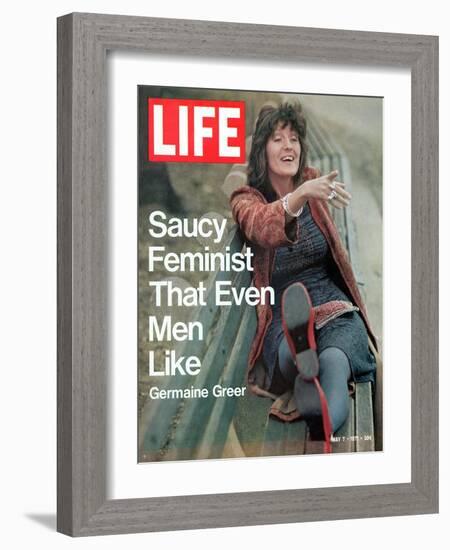 Feminist Germaine Greer, May 7, 1971-Vernon Merritt III-Framed Photographic Print