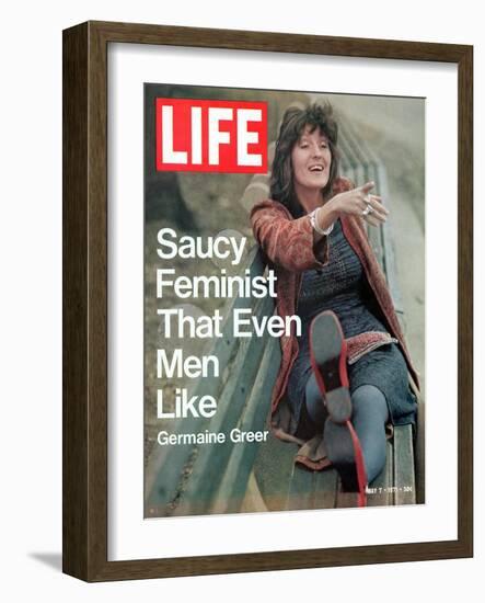 Feminist Germaine Greer, May 7, 1971-Vernon Merritt III-Framed Photographic Print