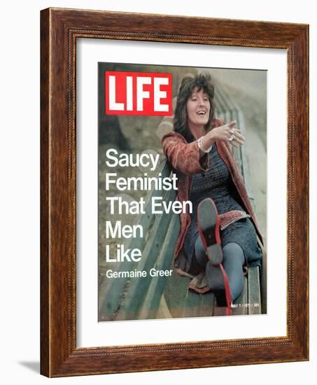 Feminist Germaine Greer, May 7, 1971-Vernon Merritt III-Framed Photographic Print