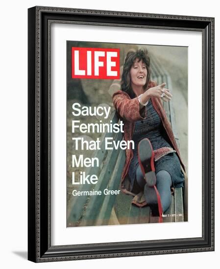 Feminist Germaine Greer, May 7, 1971-Vernon Merritt III-Framed Photographic Print