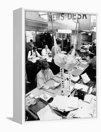 Feminist Protest at the Offices of the Houston Chronicle-null-Framed Stretched Canvas