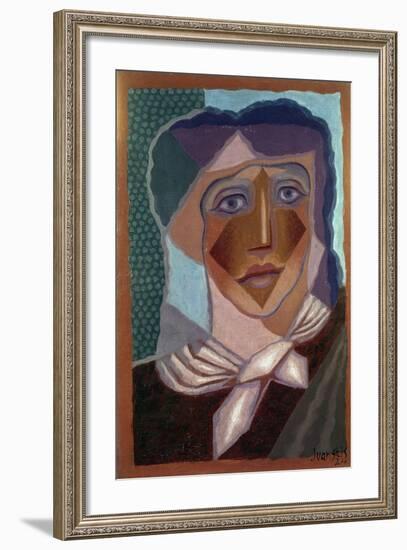 Femme à L'écharpe (Woman with Neck Scarf), 1924-Juan Gris-Framed Giclee Print