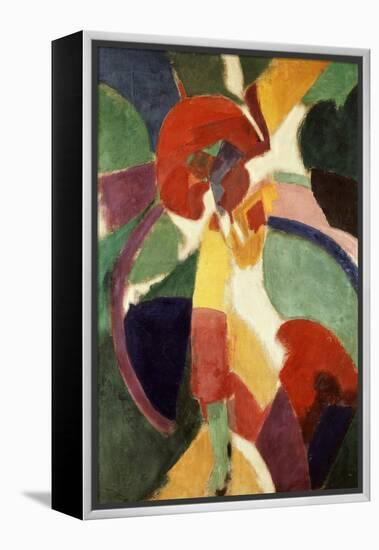 Femme À L'Ombrelle Ou La Parisienne (Woman with Umbrella or the Parisian Lady), 1913-Robert Delaunay-Framed Premier Image Canvas