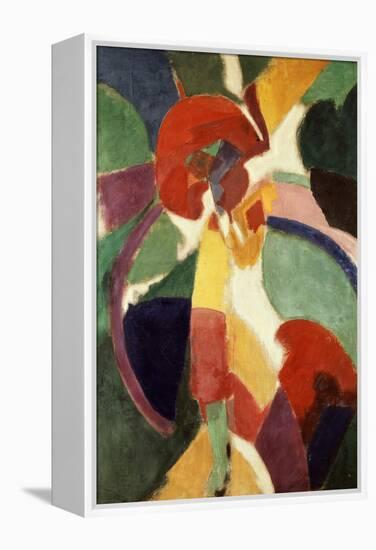 Femme À L'Ombrelle Ou La Parisienne (Woman with Umbrella or the Parisian Lady), 1913-Robert Delaunay-Framed Premier Image Canvas