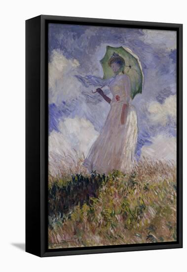 Femme à l'Ombrelle Tournée Vers la Gauche (Woman with Umbrella), 1886-Claude Monet-Framed Premier Image Canvas