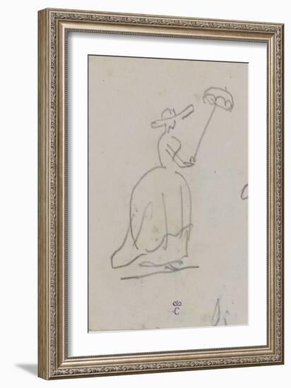 Femme à l'ombrelle-Thomas Couture-Framed Giclee Print