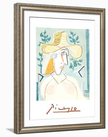 Femme a la Collerette-Pablo Picasso-Framed Collectable Print