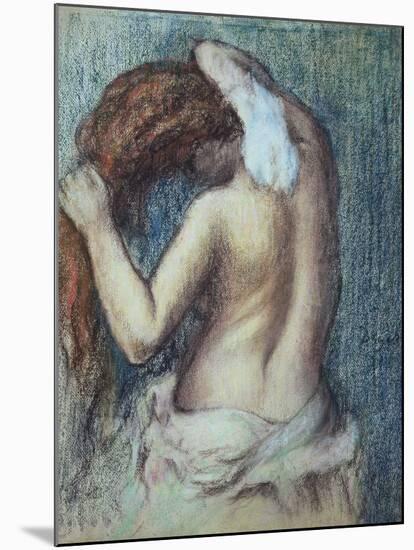 Femme a Sa Toilette, C.1895 (Pastel on Paper)-Edgar Degas-Mounted Giclee Print