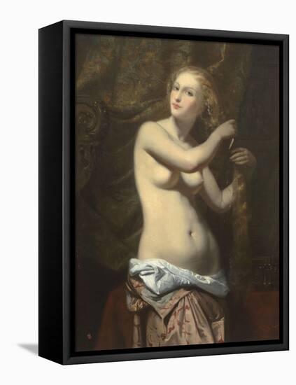 Femme ?a toilette-Jules Claude Ziegler-Framed Premier Image Canvas